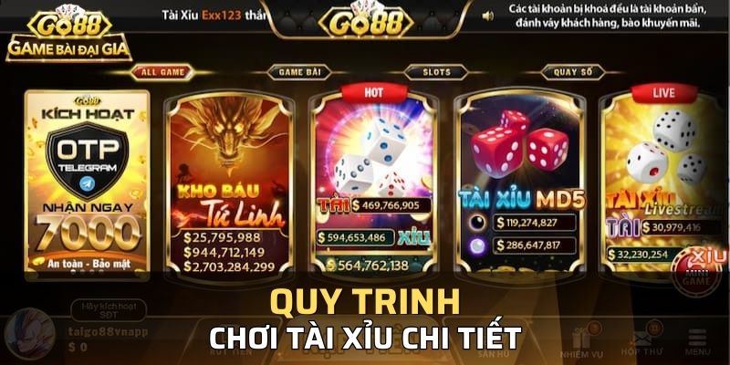 Quy trình tham gia cược tài xỉu chi tiết