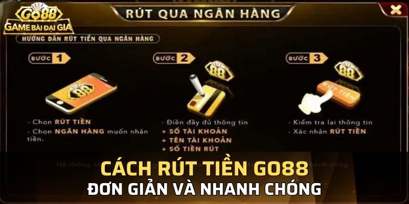 Quá trình rút tiền tại GO88 rất đơn giản và nhanh chóng cho thành viên