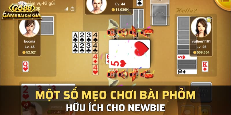 Một số mẹo chơi bài phỏm hữu ích cho newbie